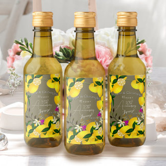 Étiquettes Pour Bouteilles De Vin Lemon Squeeze 