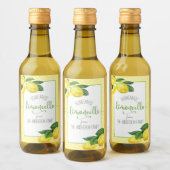 Étiquettes Pour Bouteilles De Vin Limoncello aquarelle citron nom de script personna (Bouteilles)