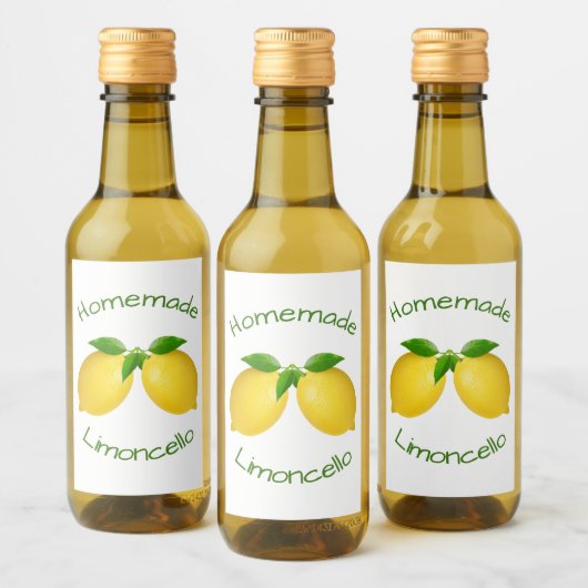 Étiquettes Pour Bouteilles De Vin Limoncello fait maison (Bouteilles)