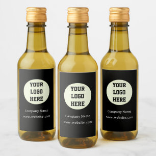 Étiquettes Pour Bouteilles De Vin Logo Personnalisé Entreprise Black Business Entrep