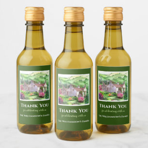 Étiquettes Pour Bouteilles De Vin Maison du réchauffement de la rivière Rydal Mont W