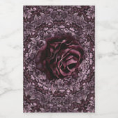 Étiquettes Pour Bouteilles De Vin Mandala de rose (Étiquettes simples)