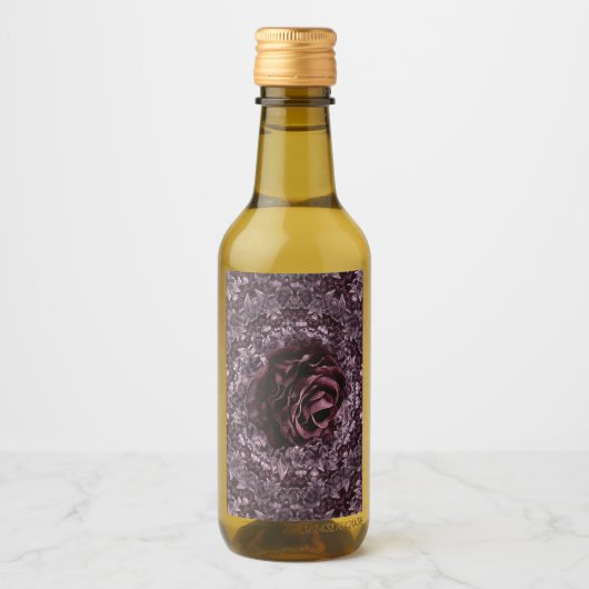 Étiquettes Pour Bouteilles De Vin Mandala de rose (Devant)