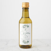 Étiquettes Pour Bouteilles De Vin Mariage botanique personnalisé chic Eucalyptus Lea (Devant)