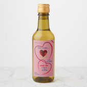 Étiquettes Pour Bouteilles De Vin Mariage de coeur Mini (Devant)
