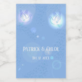 Étiquettes Pour Bouteilles De Vin Mariage Dove Blue Lighting (Étiquettes simples)