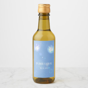 Étiquettes Pour Bouteilles De Vin Mariage Dove Blue Lighting