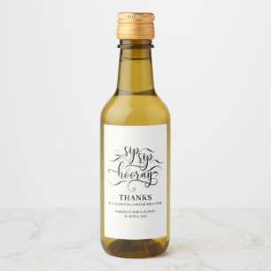 Étiquettes Pour Bouteilles De Vin Mariage ou fête de fiançailles Sip Sip Hourra
