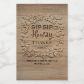 Étiquettes Pour Bouteilles De Vin Mariage ou Réception de Mariage Sip Sip Hourra (Étiquettes simples)