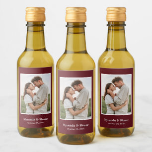 Étiquettes Pour Bouteilles De Vin Mariage Photo Moderne