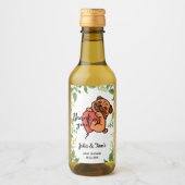 Étiquettes Pour Bouteilles De Vin Mini Baby shower Merci Carlin (Devant)