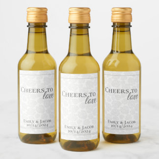 Étiquettes Pour Bouteilles De Vin Mini bouteilles de vin Bravo pour l'amour