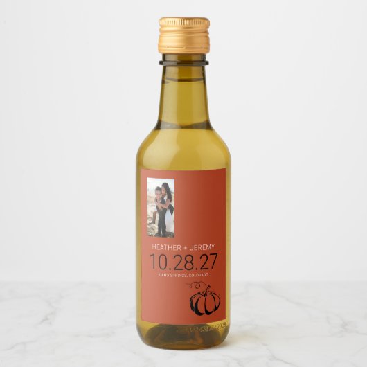 Étiquettes Pour Bouteilles De Vin Mini épice citrouille (Devant)