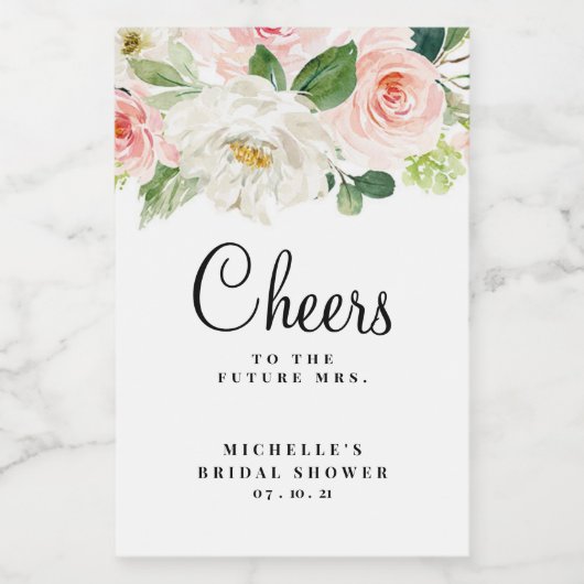 Étiquettes Pour Bouteilles De Vin Mini Étiquettes de vin, Blush (Étiquettes simples)