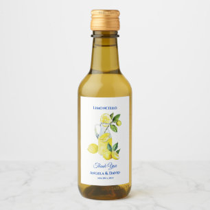 Étiquettes Pour Bouteilles De Vin Mini Limoncello Mariage italien au citron
