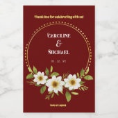 Étiquettes Pour Bouteilles De Vin Mini Soirée de Mariage de Vins (Étiquettes simples)