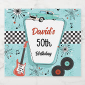 Étiquettes Pour Bouteilles De Vin Mousseux 1950's Retro Party  (Étiquettes simples)