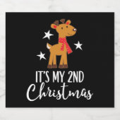 Étiquettes Pour Bouteilles De Vin Mousseux 2e Renard de Noël (Étiquettes simples)