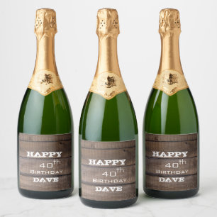 Étiquettes Pour Bouteilles De Vin Mousseux 30e 40e 50e anniversaire joyeux Parti russe