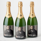 Étiquettes Pour Bouteilles De Vin Mousseux 30e anniversaire photo bonjour 30 hommes (Bouteilles)