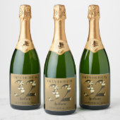 Étiquettes Pour Bouteilles De Vin Mousseux 32e anniversaire d'or métallique (Bouteilles)