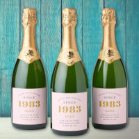 40e anniversaire Nom 1983 Rose Grey Elegant Chic