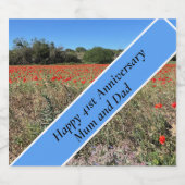 Étiquettes Pour Bouteilles De Vin Mousseux 41e anniversaire du Mariage (Étiquettes simples)