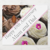 Étiquettes Pour Bouteilles De Vin Mousseux 49e anniversaire du Mariage (Étiquettes simples)