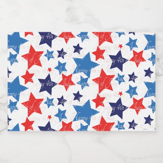 Étiquettes Pour Bouteilles De Vin Mousseux 4 juillet heureux (Étiquettes simples)