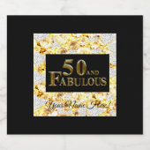 Étiquettes Pour Bouteilles De Vin Mousseux 50e anniversaire (Étiquettes simples)