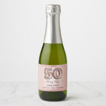 50e Anniversaire Faire 50 Regarder Bien Rose Doré