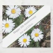 Étiquettes Pour Bouteilles De Vin Mousseux 5e anniversaire, modifiable (Étiquettes simples)