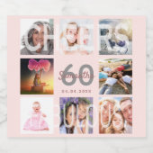 Étiquettes Pour Bouteilles De Vin Mousseux 60 fabuleux collage photo en or rose (Étiquettes simples)