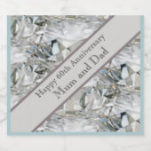 Étiquettes Pour Bouteilles De Vin Mousseux 60e anniversaire du Mariage Diamond (Étiquettes simples)