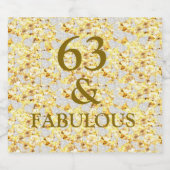 Étiquettes Pour Bouteilles De Vin Mousseux 63rd Birthday  (Étiquettes simples)