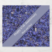 Étiquettes Pour Bouteilles De Vin Mousseux 67e anniversaire modifiable (Étiquettes simples)