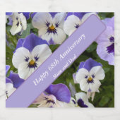 Étiquettes Pour Bouteilles De Vin Mousseux 68e anniversaire modifiable (Étiquettes simples)