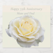 Étiquettes Pour Bouteilles De Vin Mousseux 75e anniversaire modifiable (Étiquettes simples)