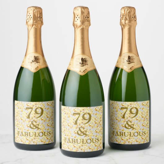 Étiquettes Pour Bouteilles De Vin Mousseux 79th Birthday (Bouteilles)