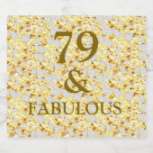 Étiquettes Pour Bouteilles De Vin Mousseux 79th Birthday (Étiquettes simples)