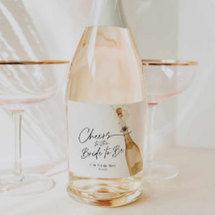 Étiquettes Pour Bouteilles De Vin Mousseux À la mariée qui va se marier