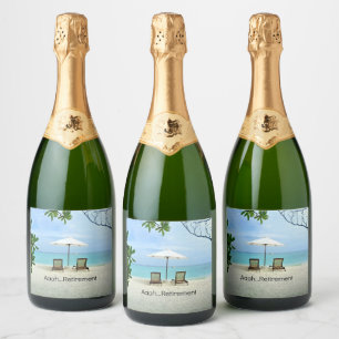 Étiquettes Pour Bouteilles De Vin Mousseux Aaah...Retraite