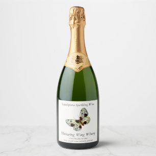 Étiquettes Pour Bouteilles De Vin Mousseux Abraxas sylvata - La papillon de papillon