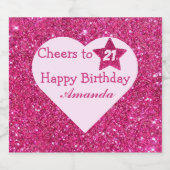 Étiquettes Pour Bouteilles De Vin Mousseux Accueil personnalisé à 21e anniversaire Parties sc (Étiquettes simples)