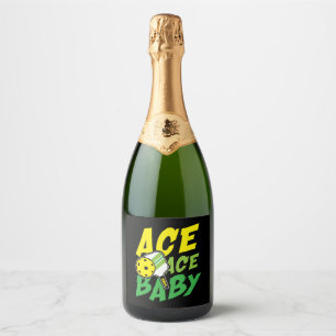 Étiquettes Pour Bouteilles De Vin Mousseux Ace as bébé pour un joueur de Pickleball