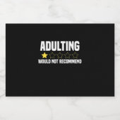 Étiquettes Pour Bouteilles De Vin Mousseux Adulte surévalué (Étiquettes simples)