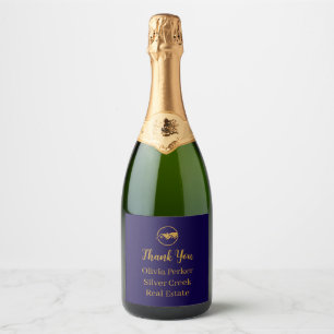 Étiquettes Pour Bouteilles De Vin Mousseux Agent immobilier promotionnel moderne de biens imm