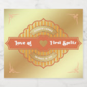 Étiquettes Pour Bouteilles De Vin Mousseux Amour à la Fête des mariées First Spritz (Étiquettes simples)