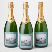 Amour & Merci Simple Minimaliste Turquoise Mariage