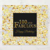 Étiquettes Pour Bouteilles De Vin Mousseux Anniversaire 100 ans (Étiquettes simples)